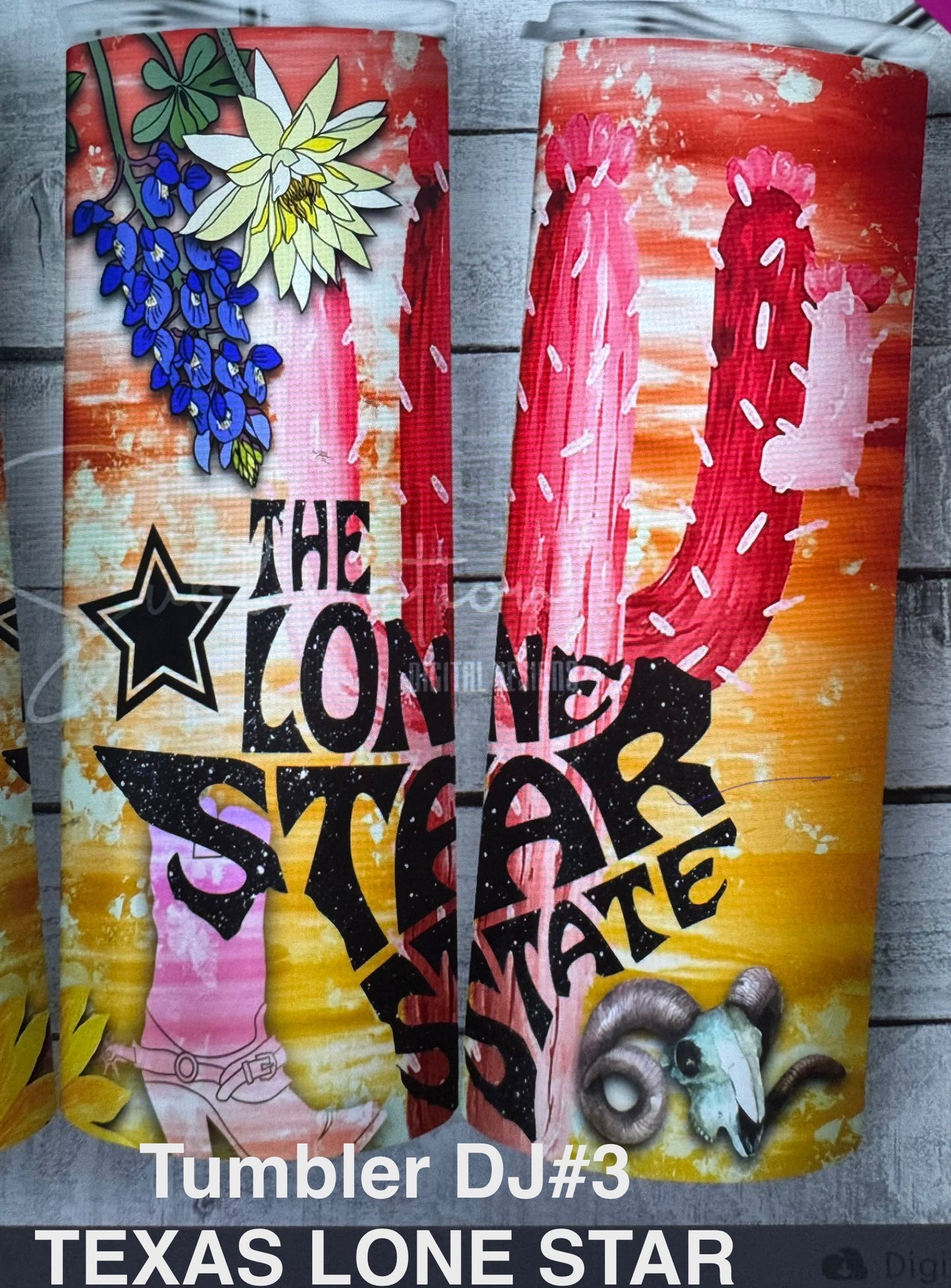Tumbler DJ #3 TEXAS LONG STAR STATE
